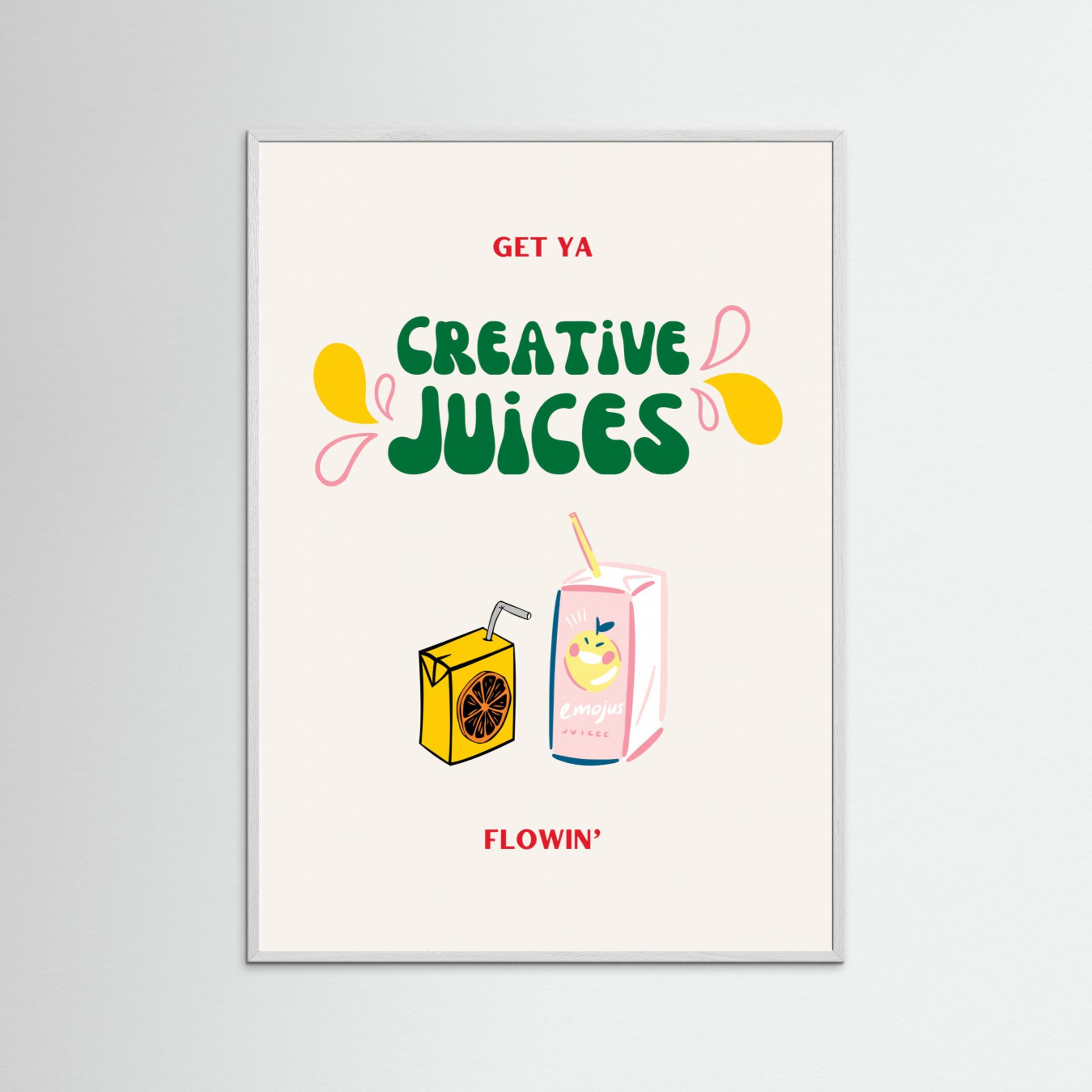 Creative Juices Print by Nazma Khokhar