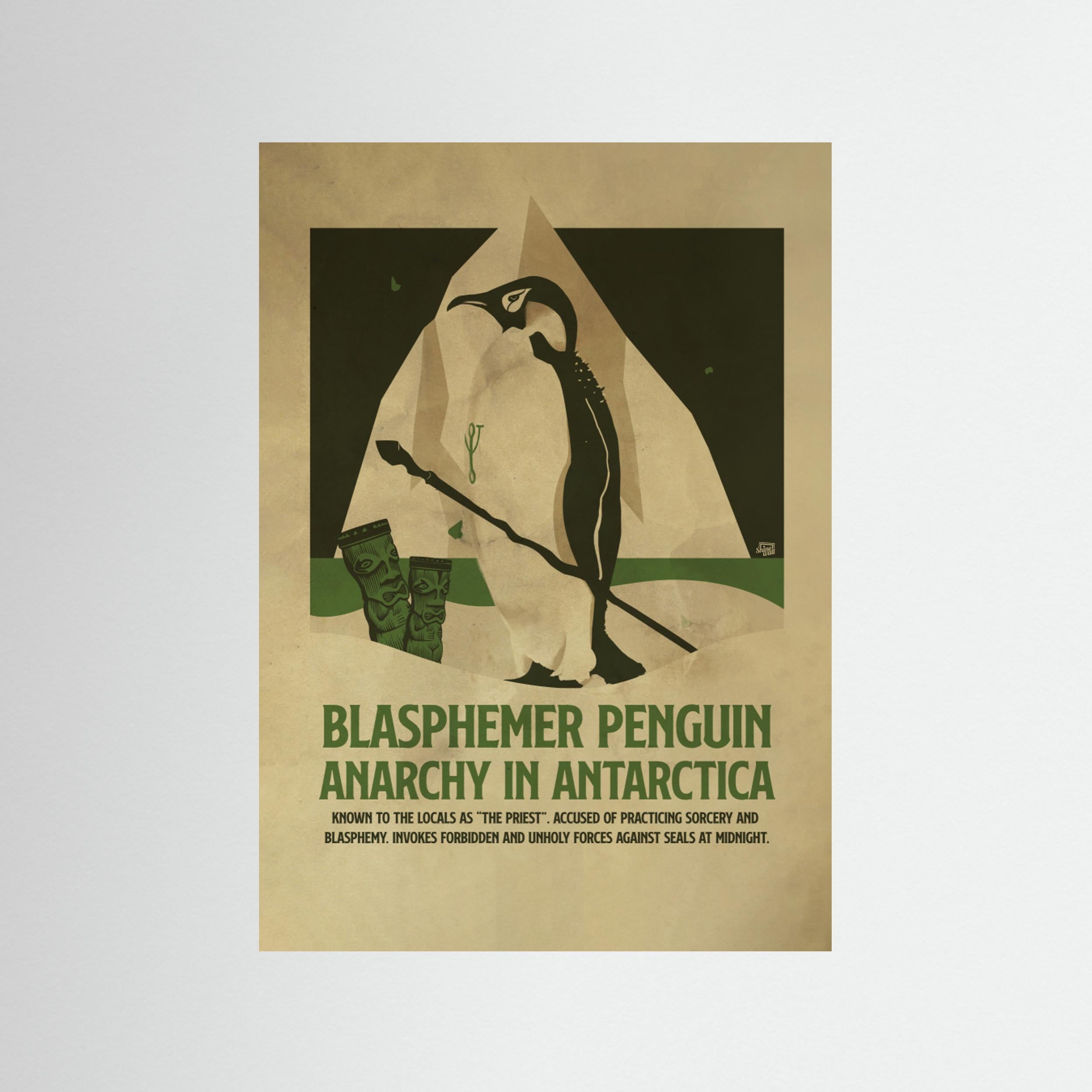 Penquin funny print by Dion Gem