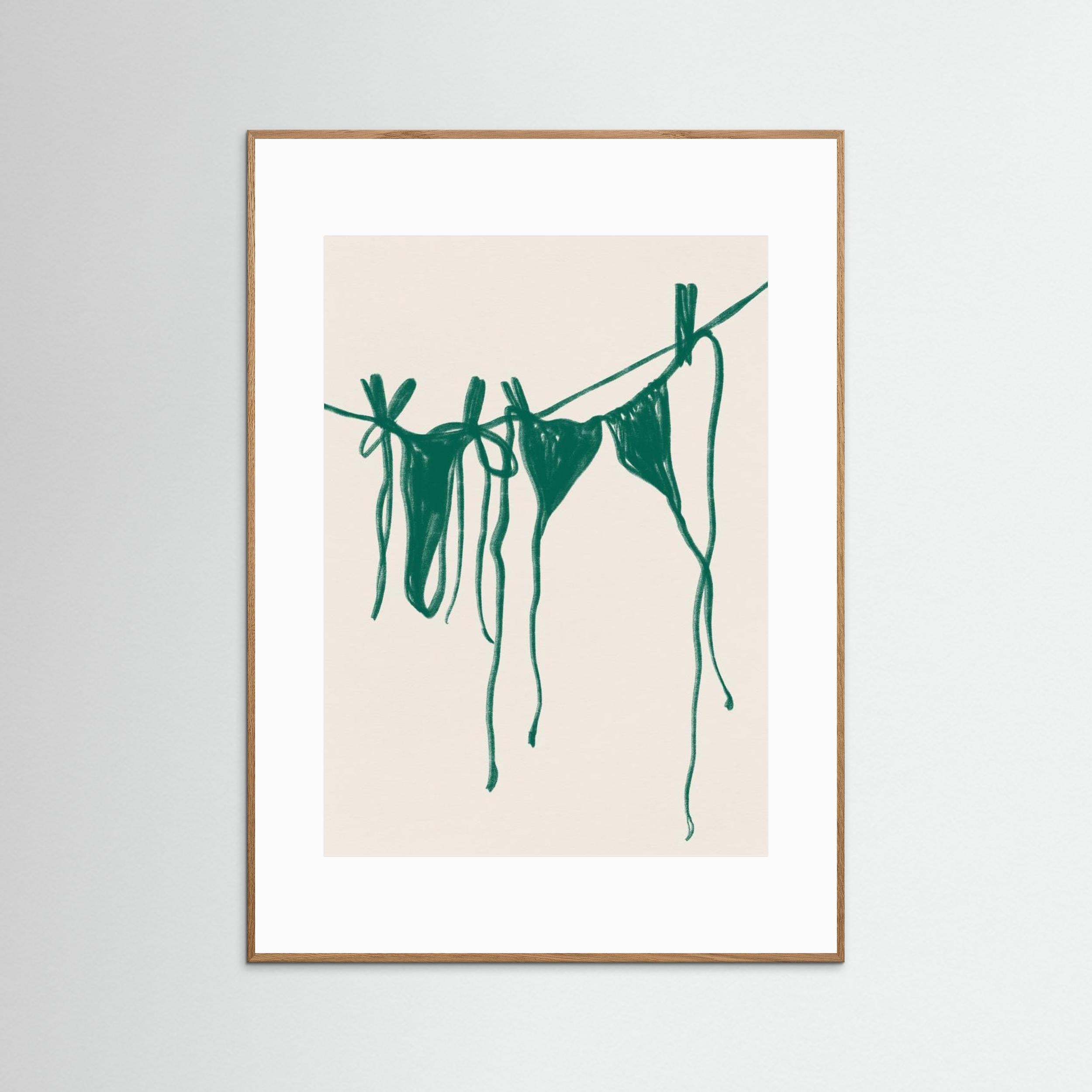 Bikini hanging on line by Tara Royle