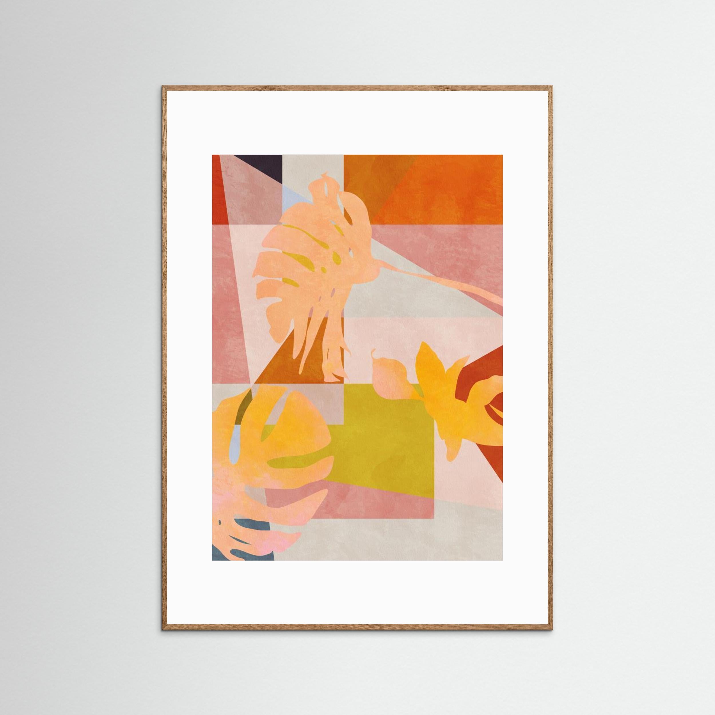 Organic Bauhaus Geometry Leaves by Ana Rut Bre