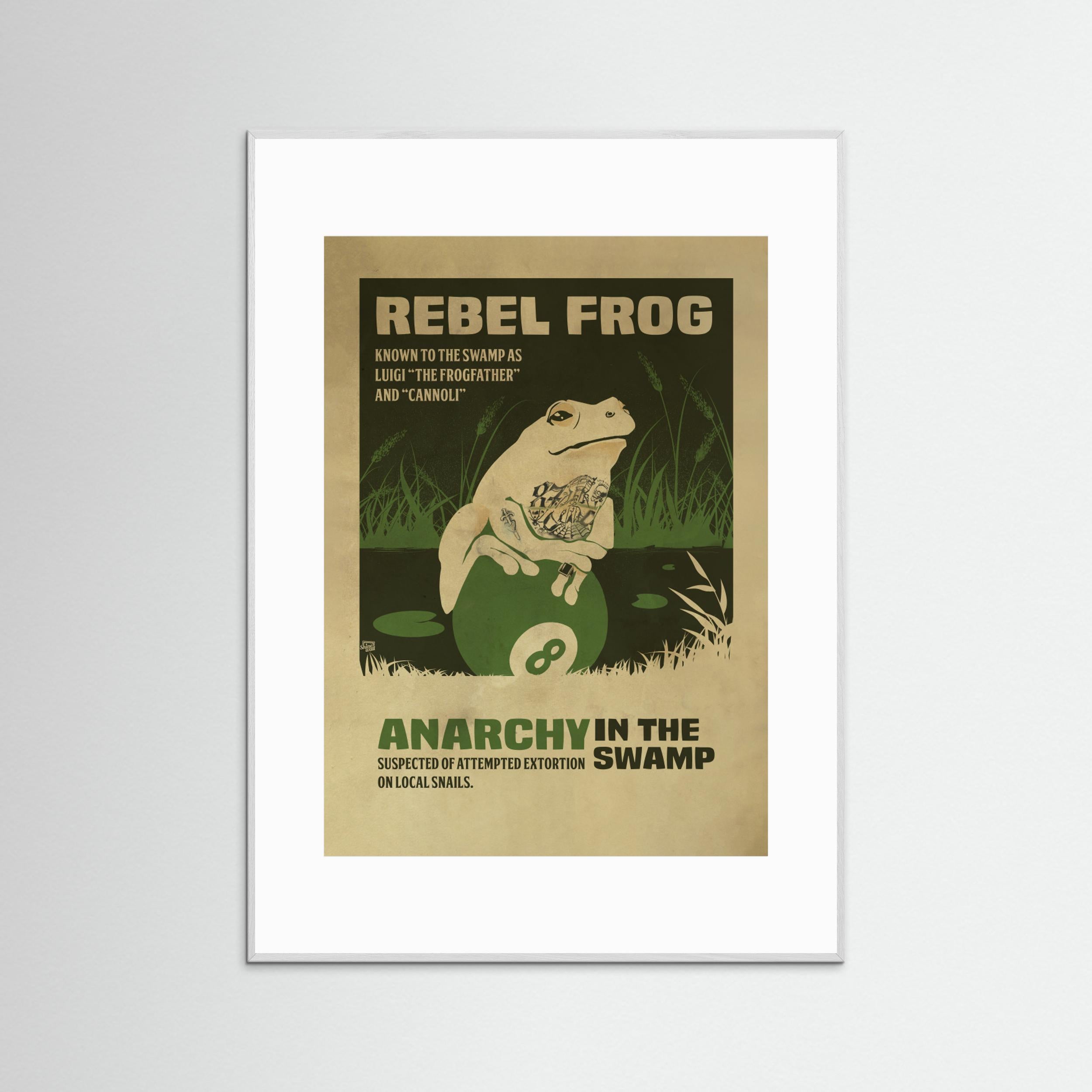 prisoner frog funny poster by Dion Gem