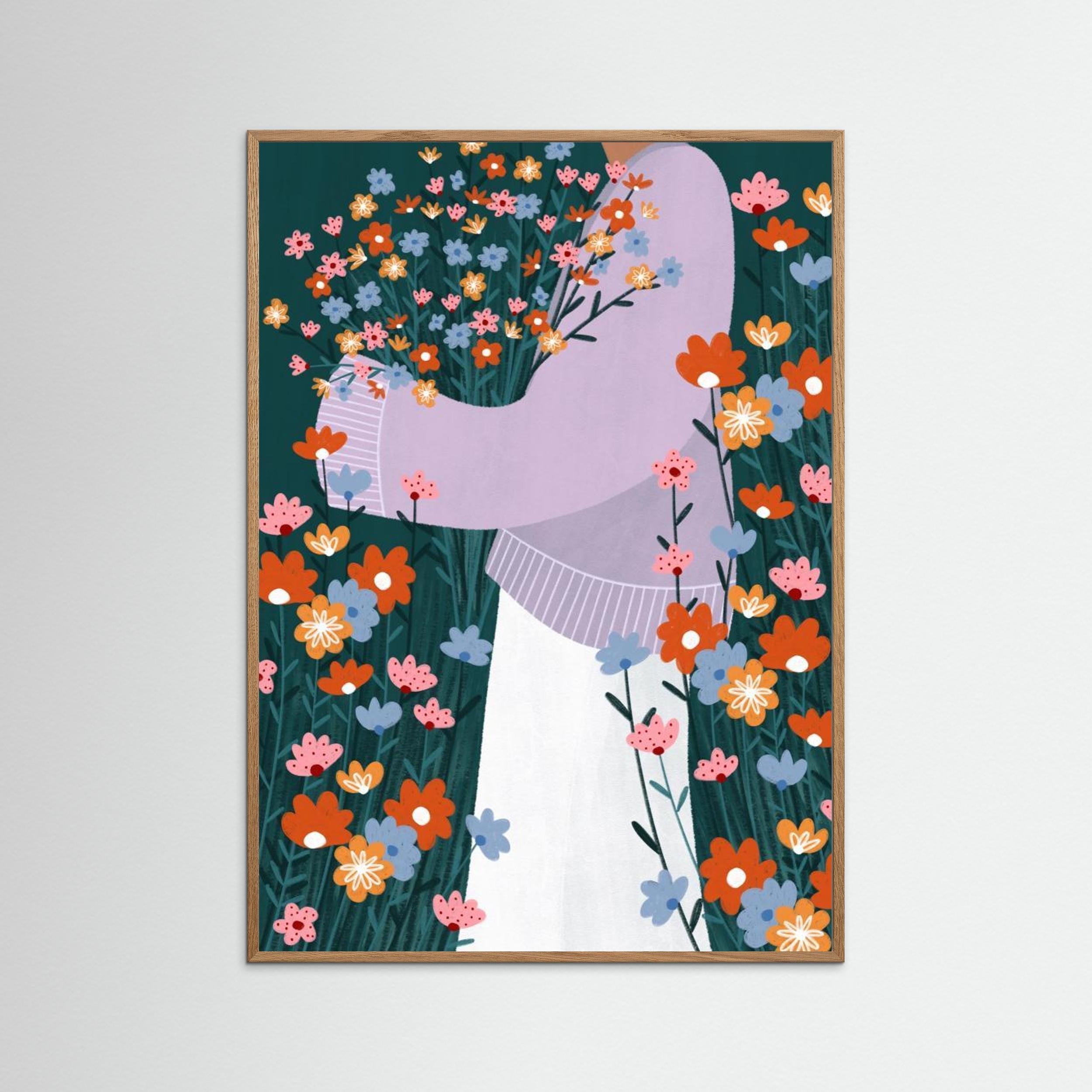 Wildflower Garden by Bea Müller - Fine Art Paper Print - dreamtprint.art - 14 x 21 cm / 5 x 8″ (A5)