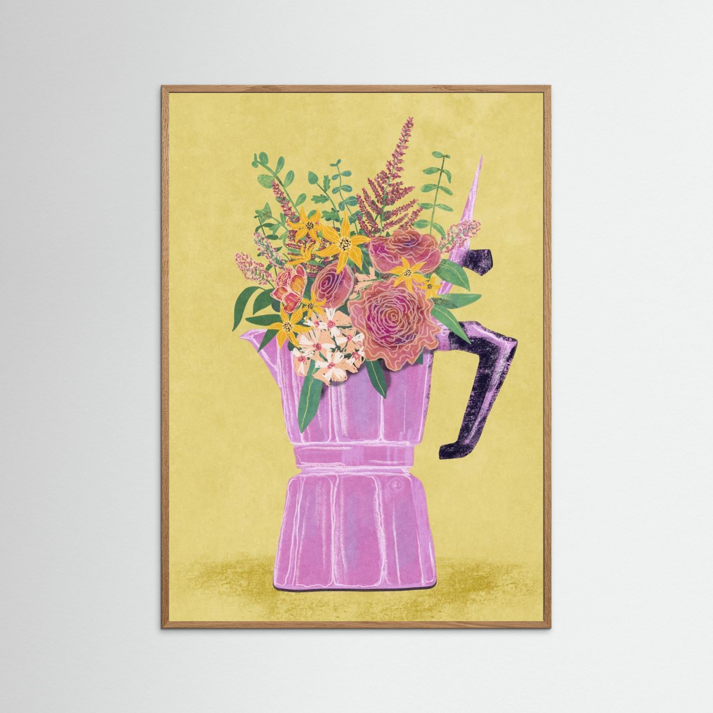 Espresso Maker with Flowers by Raissa Oltmanns