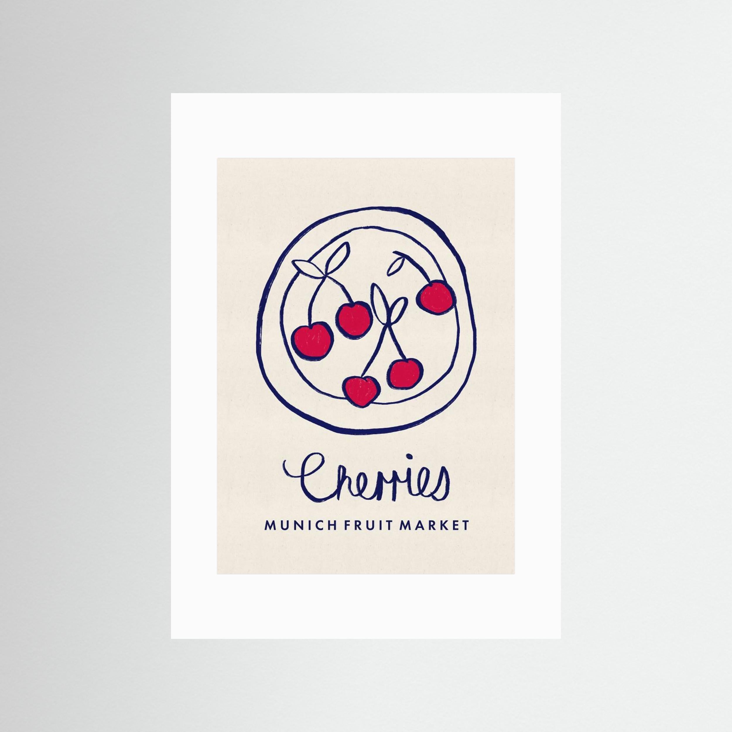 Cherries Munich Food Market Germany by Dirkie Nell