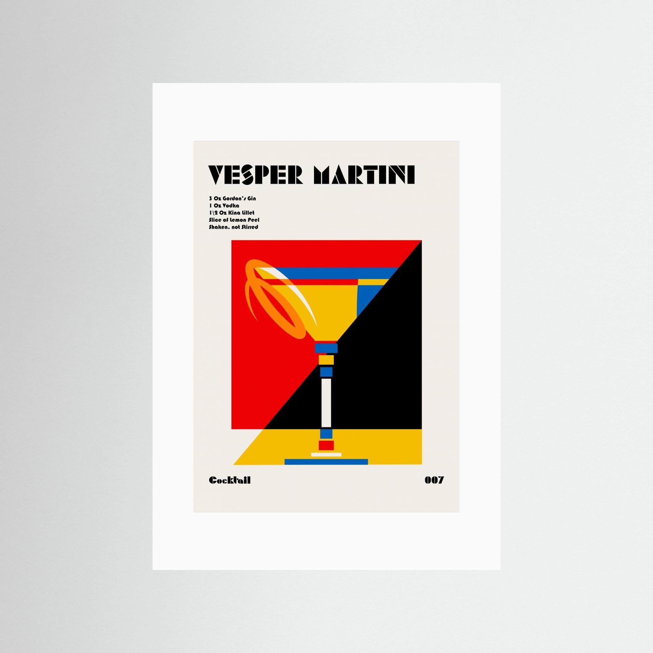 Vesper Martini Bauhaus Cocktail by Retrodrome