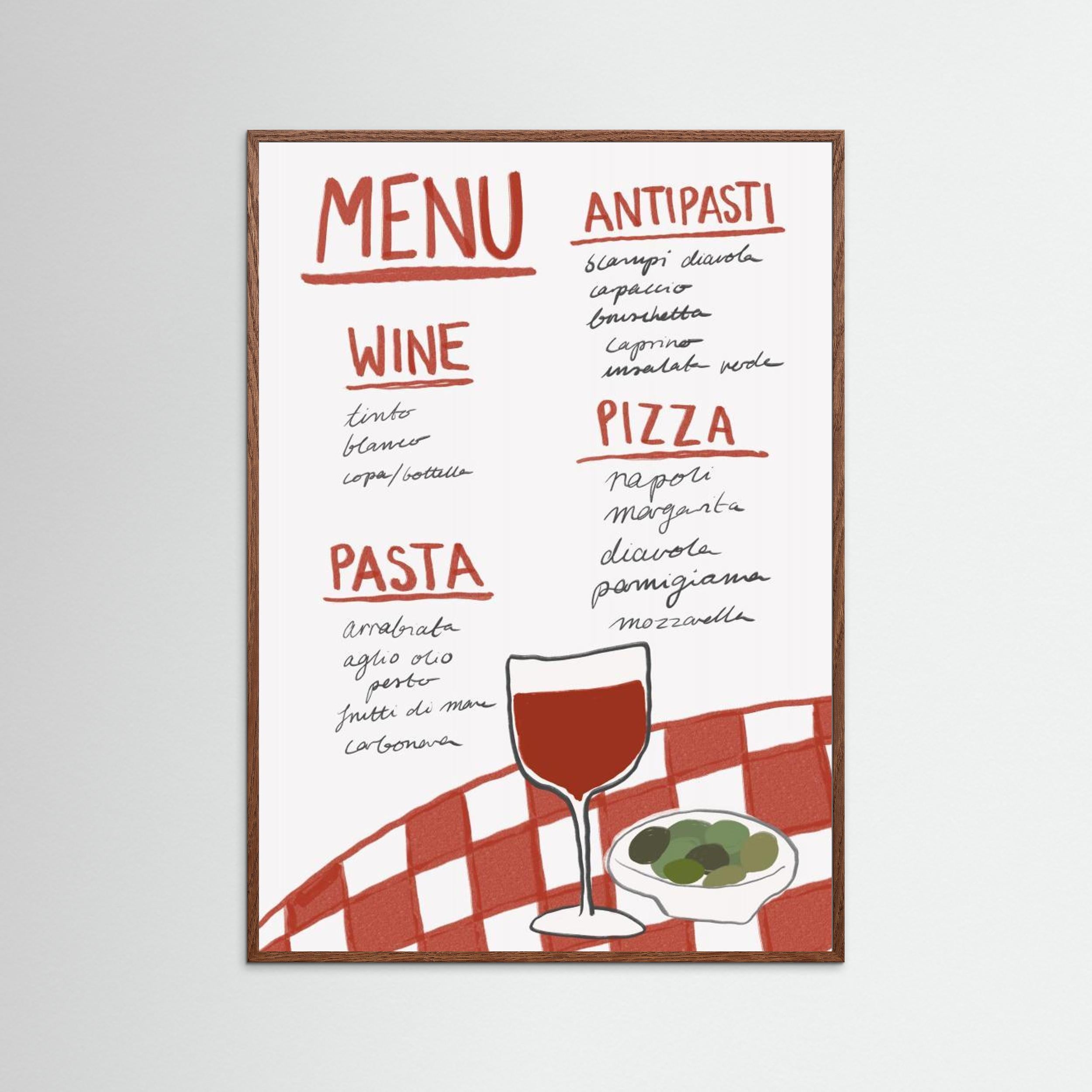 Italian Menu by Athene Fritsch