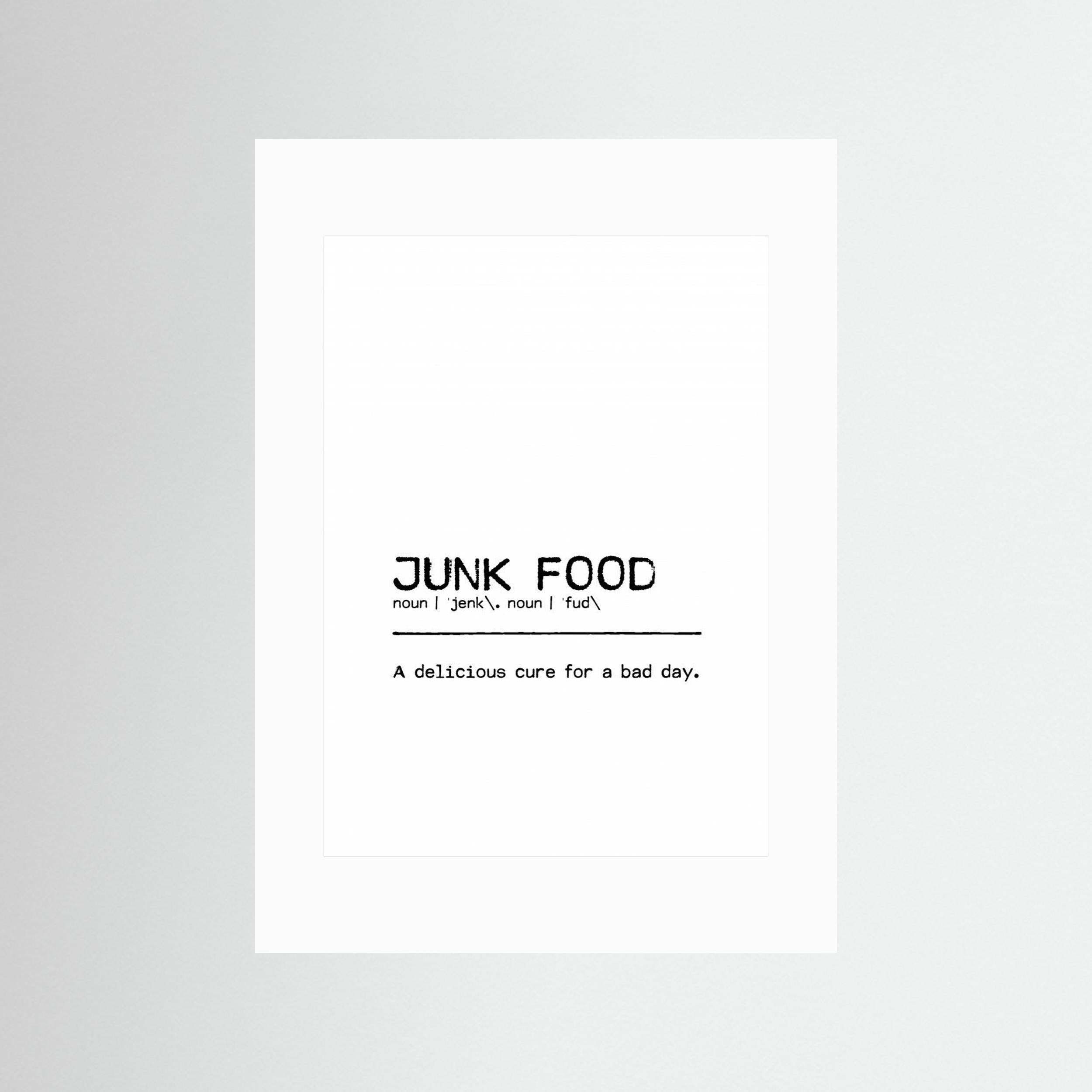 Quote Junk Food Day by Orara Studio
