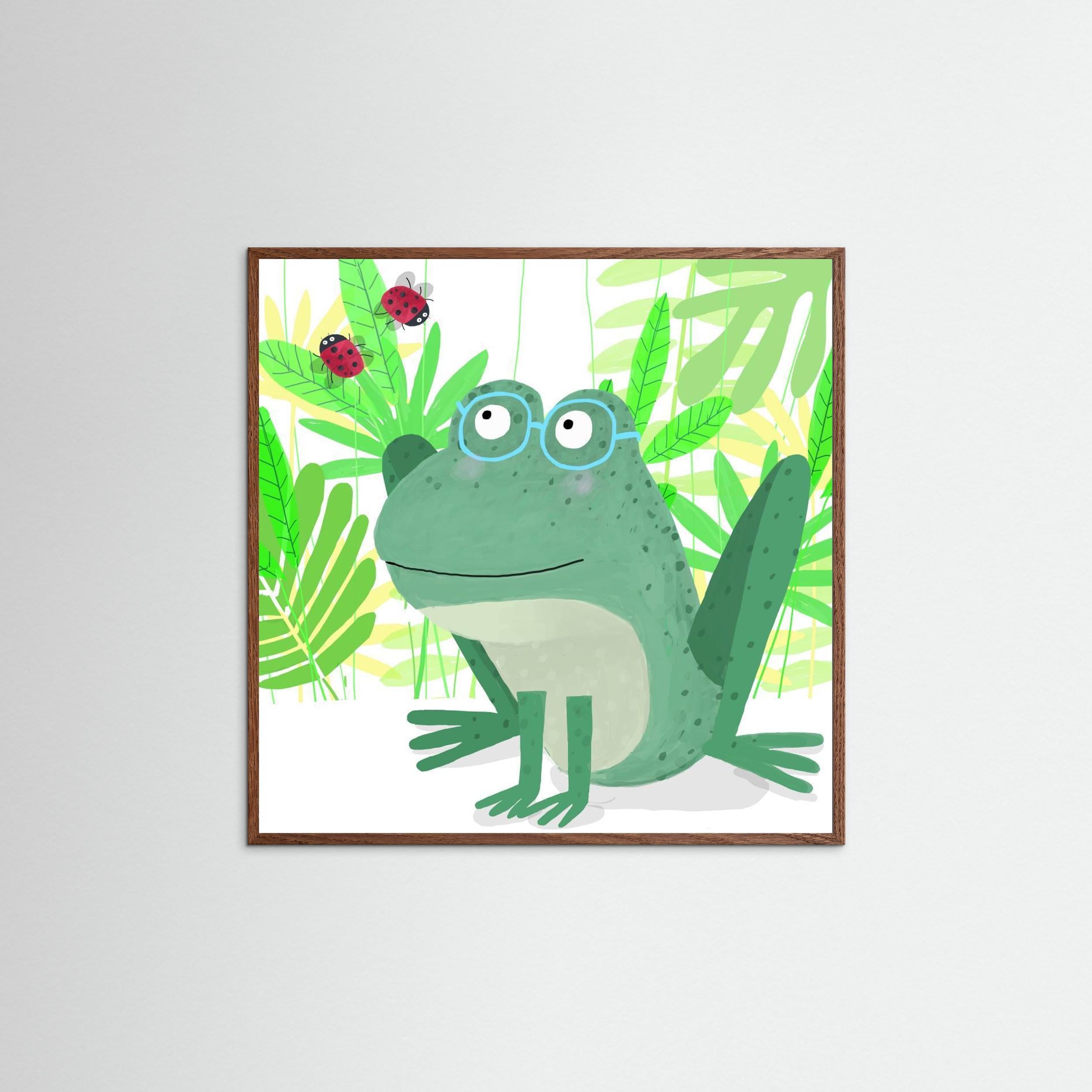 Funny Jungle Frog with Ladybirds by Carla Daly