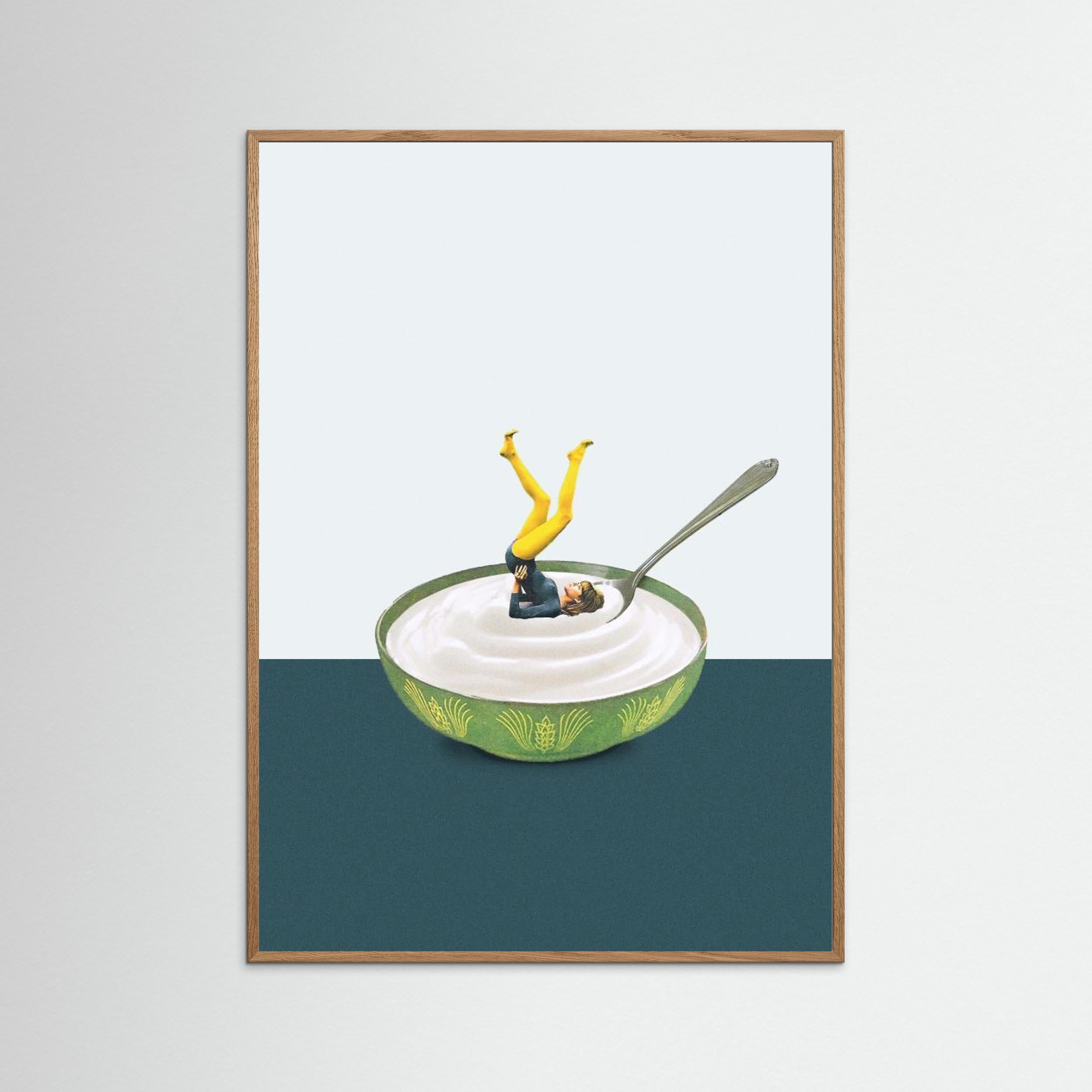 Yoga in my yogurt by Maarten Léon - Fine Art Paper Print - dreamtprint.art - 14 x 21 cm / 5 x 8″ (A5)