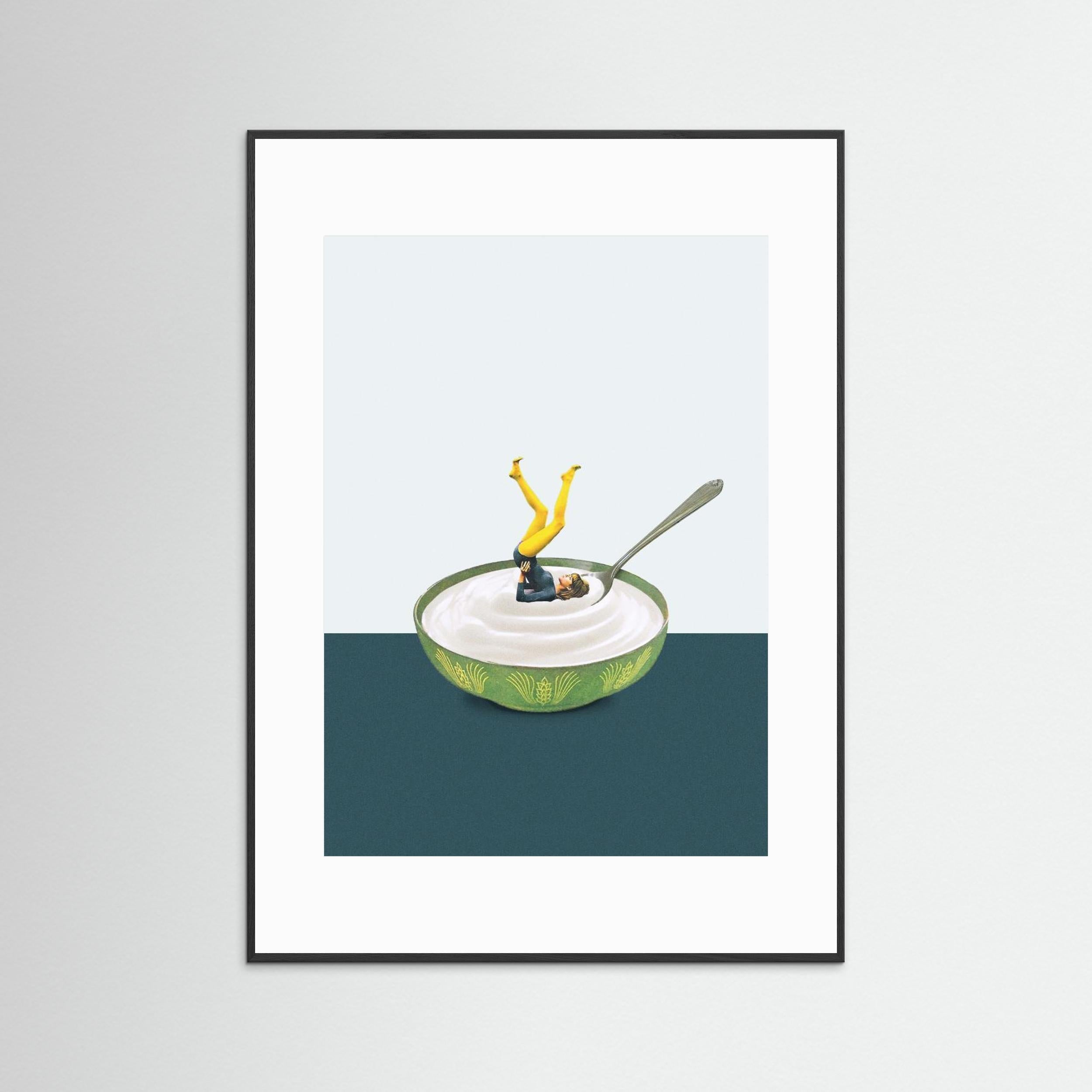Yoga in my yogurt by Maarten Léon - Fine Art Paper Print - dreamtprint.art - 14 x 21 cm / 5 x 8″ (A5)