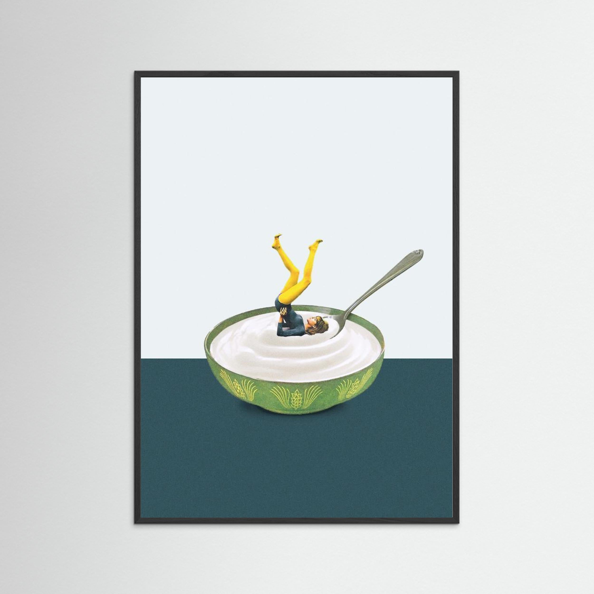 Yoga in my yogurt by Maarten Léon - Fine Art Paper Print - dreamtprint.art - 14 x 21 cm / 5 x 8″ (A5)