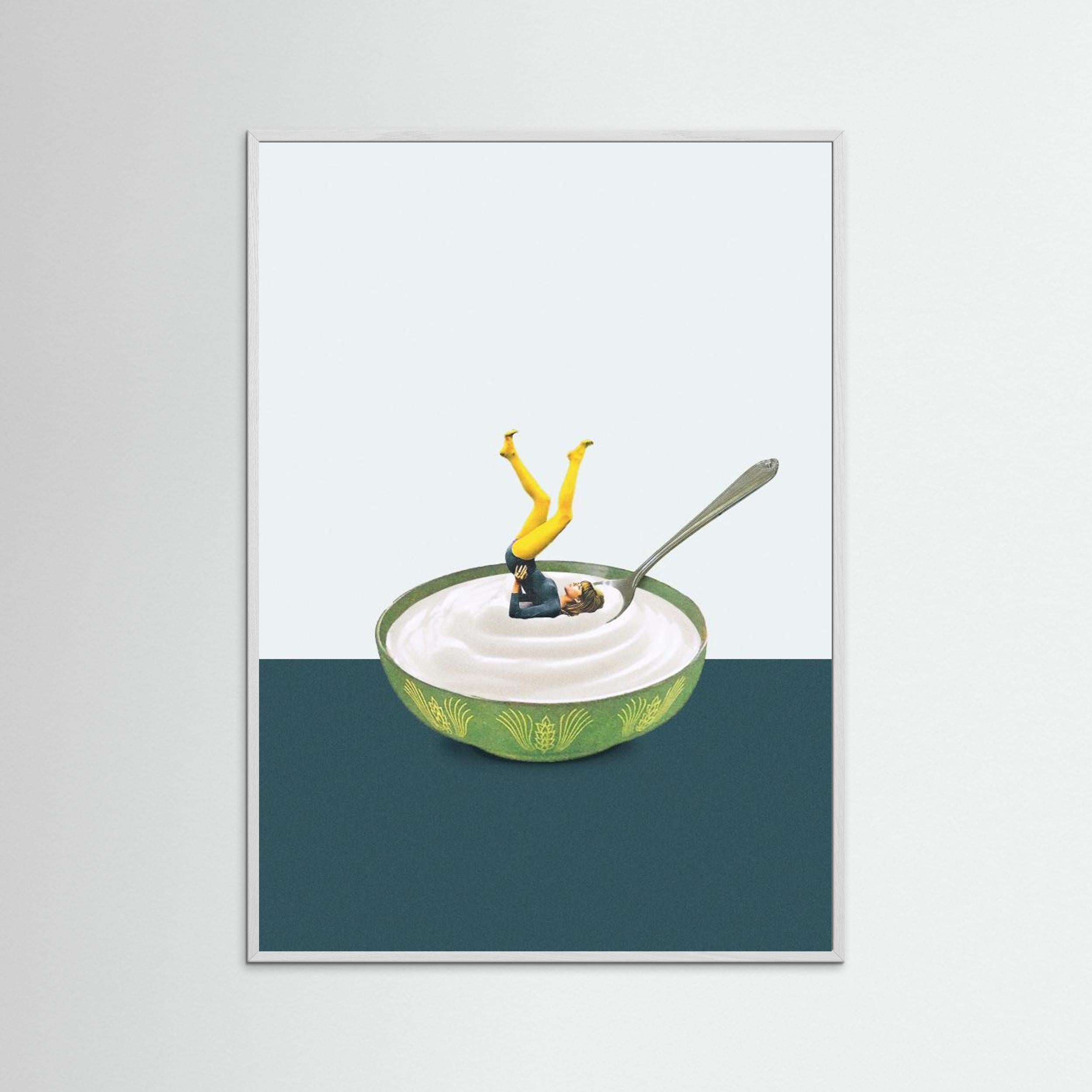 Yoga in my yogurt by Maarten Léon - Fine Art Paper Print - dreamtprint.art - 14 x 21 cm / 5 x 8″ (A5)
