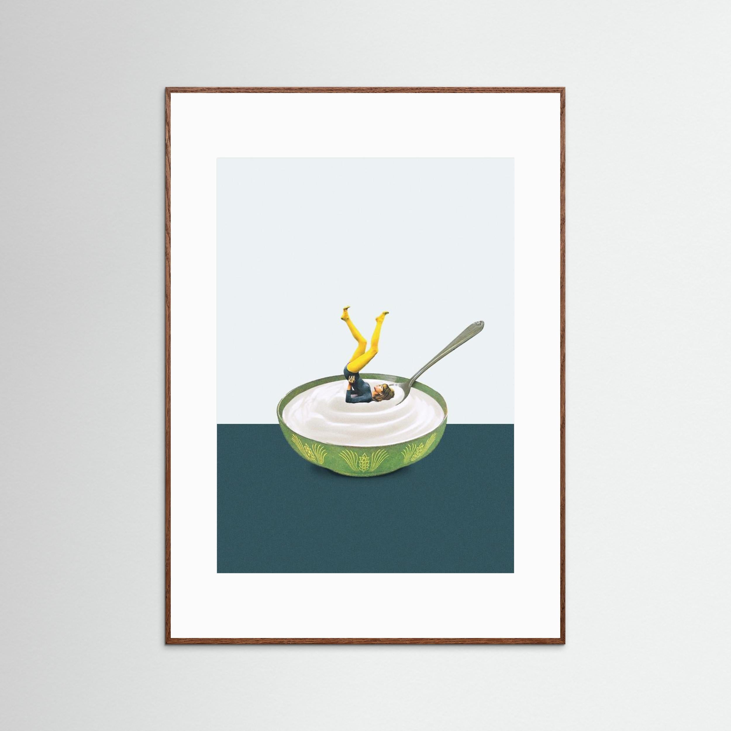 Yoga in my yogurt by Maarten Léon - Fine Art Paper Print - dreamtprint.art - 14 x 21 cm / 5 x 8″ (A5)