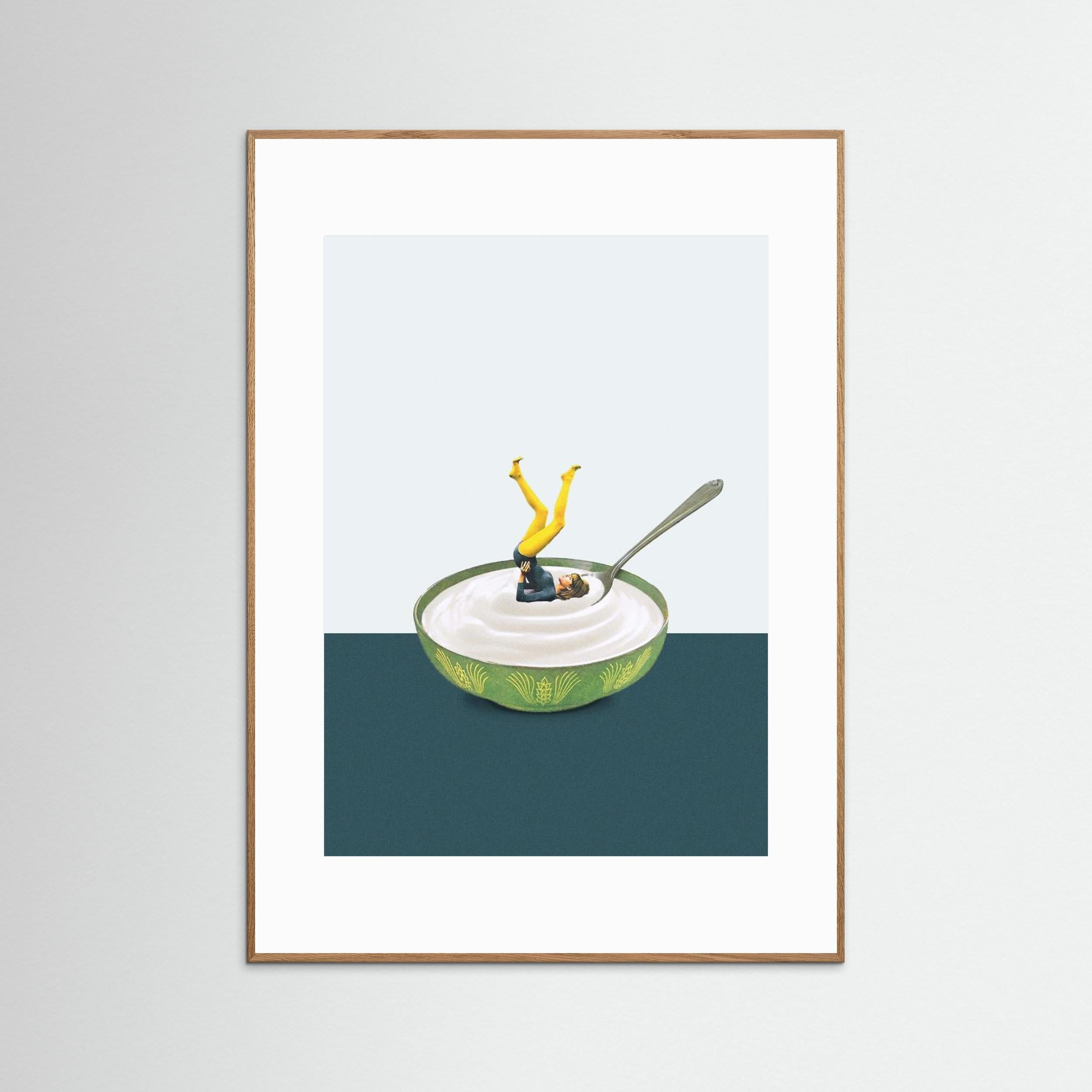 Yoga in my yogurt by Maarten Léon - Fine Art Paper Print - dreamtprint.art - 14 x 21 cm / 5 x 8″ (A5)