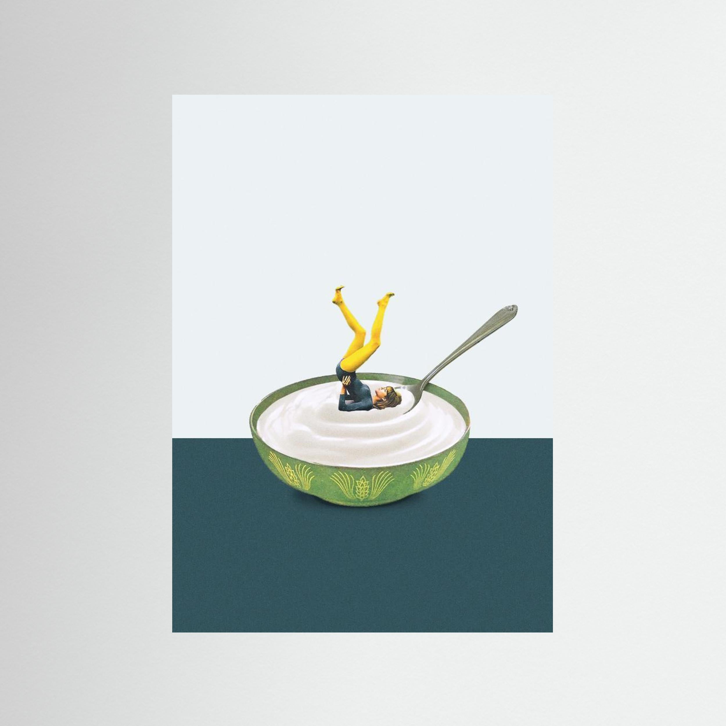 Yoga in my yogurt by Maarten Léon - Fine Art Paper Print - dreamtprint.art - 14 x 21 cm / 5 x 8″ (A5)