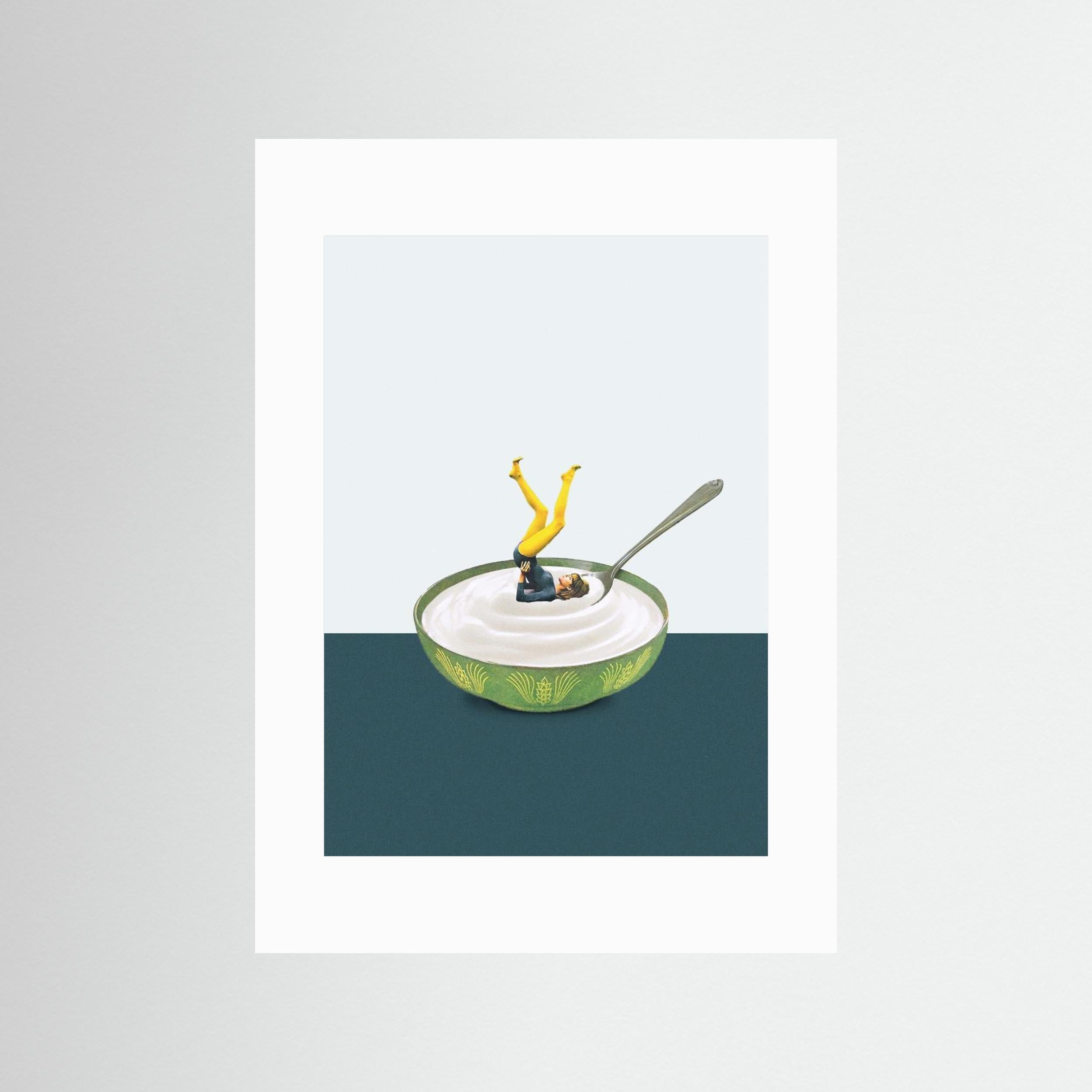 Yoga in my yogurt by Maarten Léon - Fine Art Paper Print - dreamtprint.art - 14 x 21 cm / 5 x 8″ (A5)