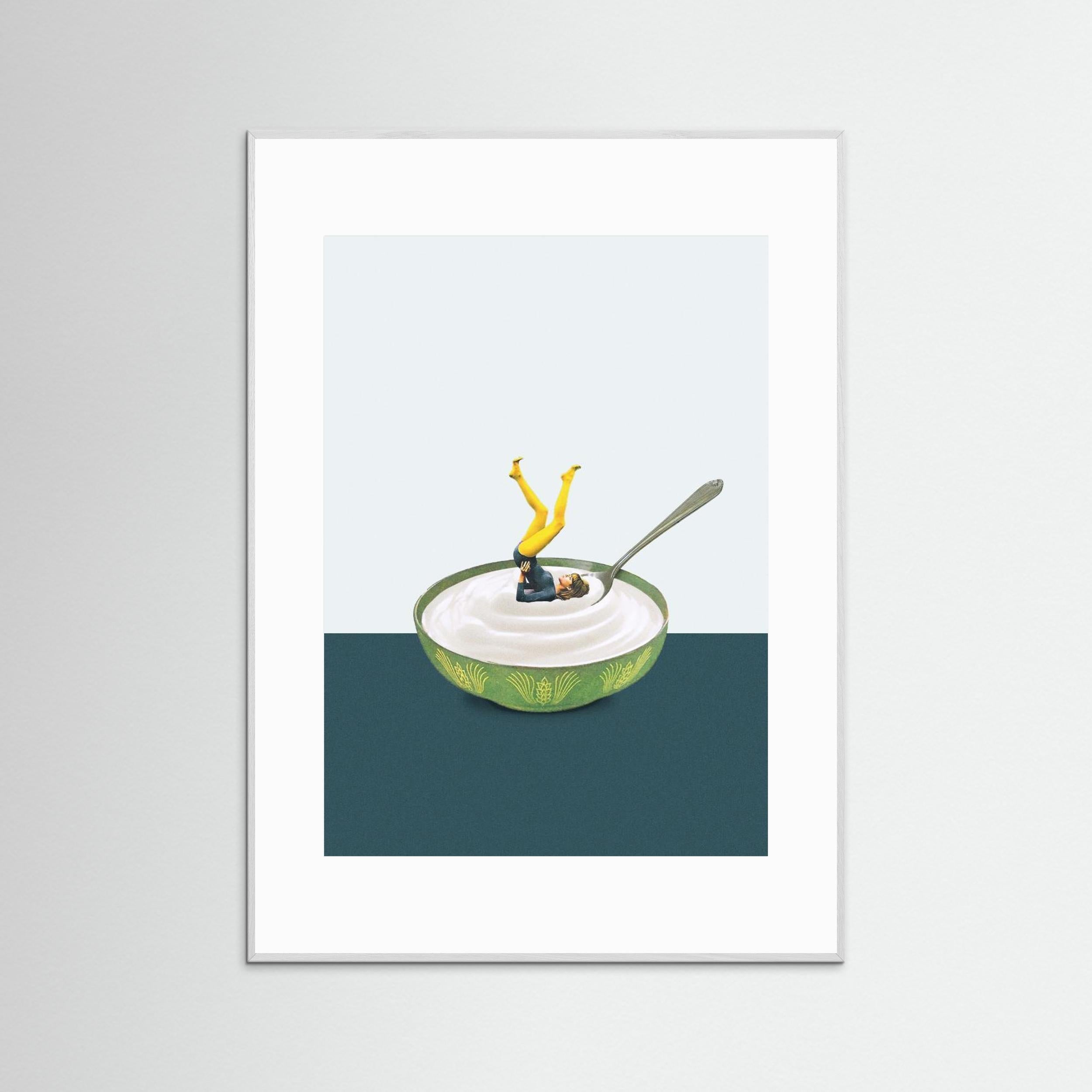 Yoga in my yogurt by Maarten Léon - Fine Art Paper Print - dreamtprint.art - 14 x 21 cm / 5 x 8″ (A5)