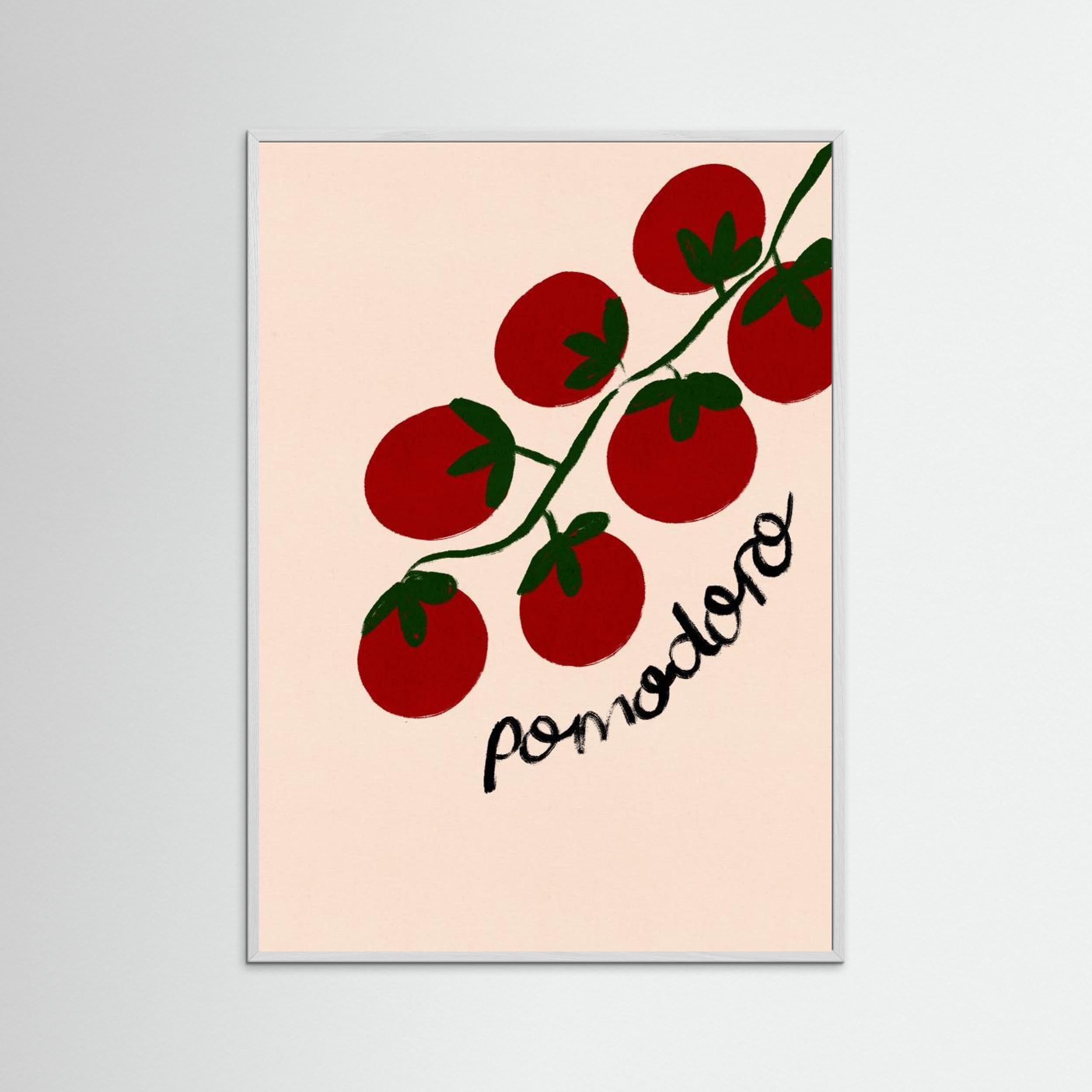 Pomodoro Tomato Italian Food Poster by Dirkie Nell