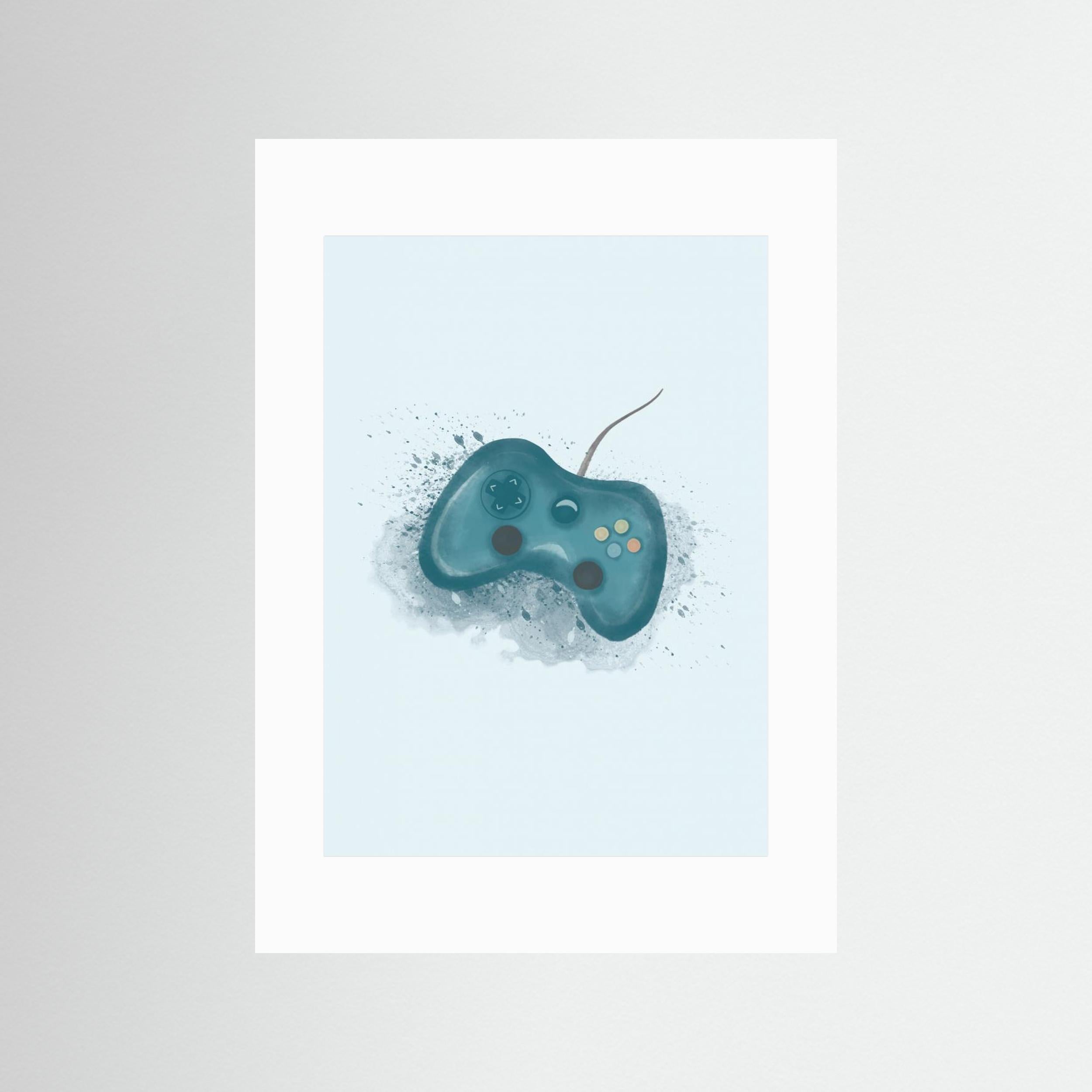 Gamer Splash Blue by Aminah Eleonora