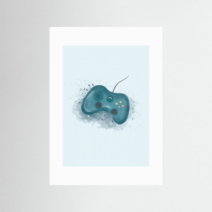Gamer Splash Blue by Aminah Eleonora
