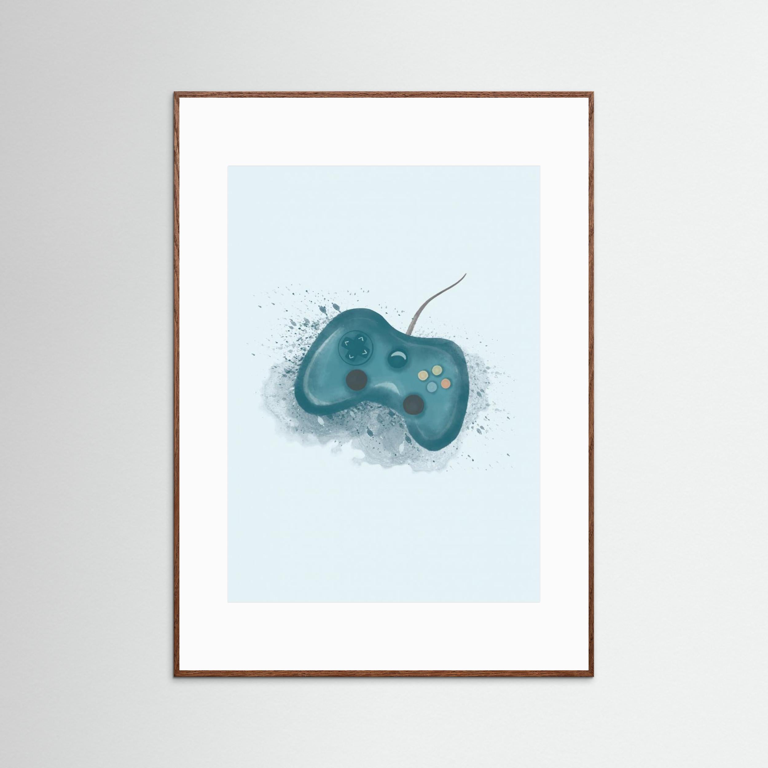 Gamer Splash Blue by Aminah Eleonora