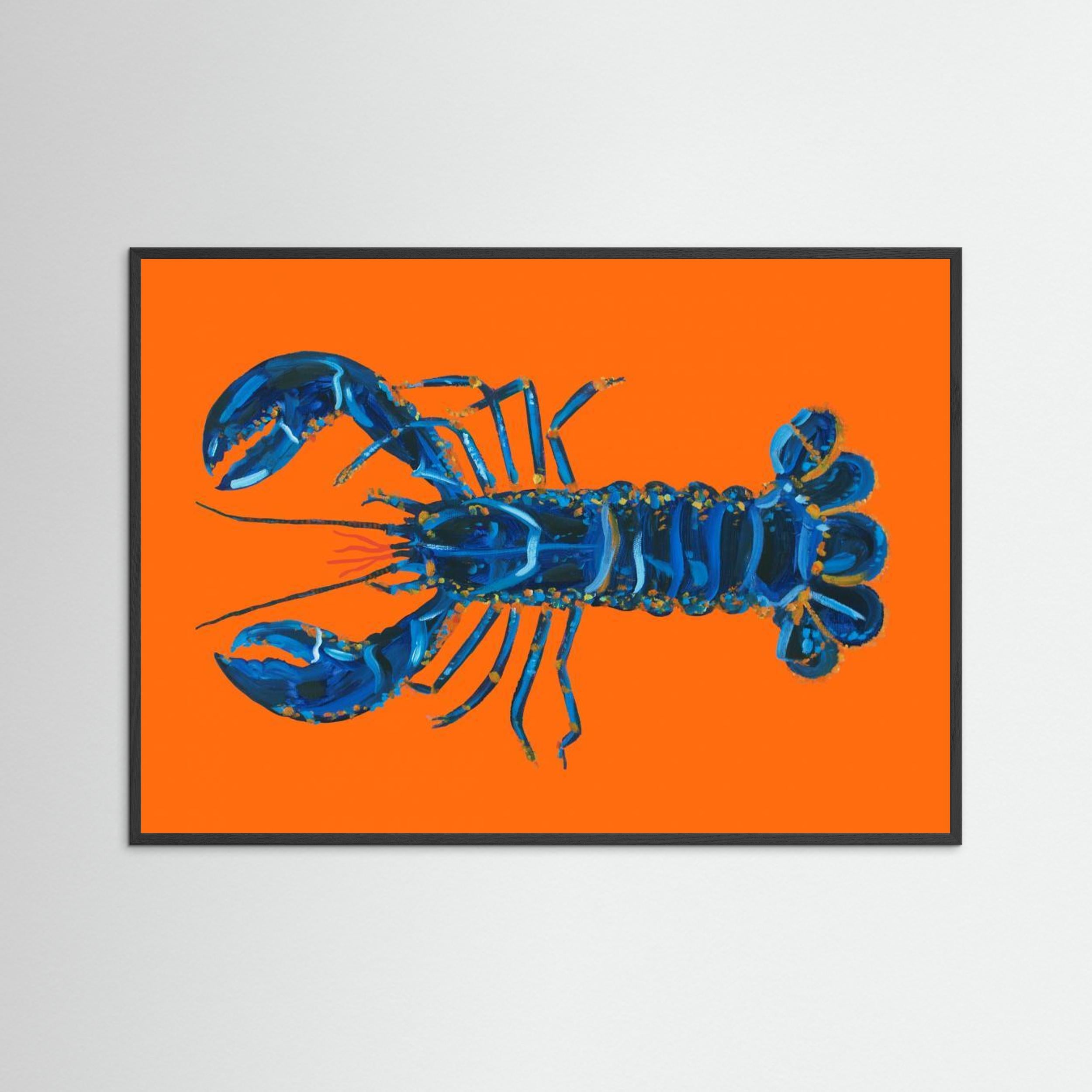 Lobster On Orange by Alice Straker