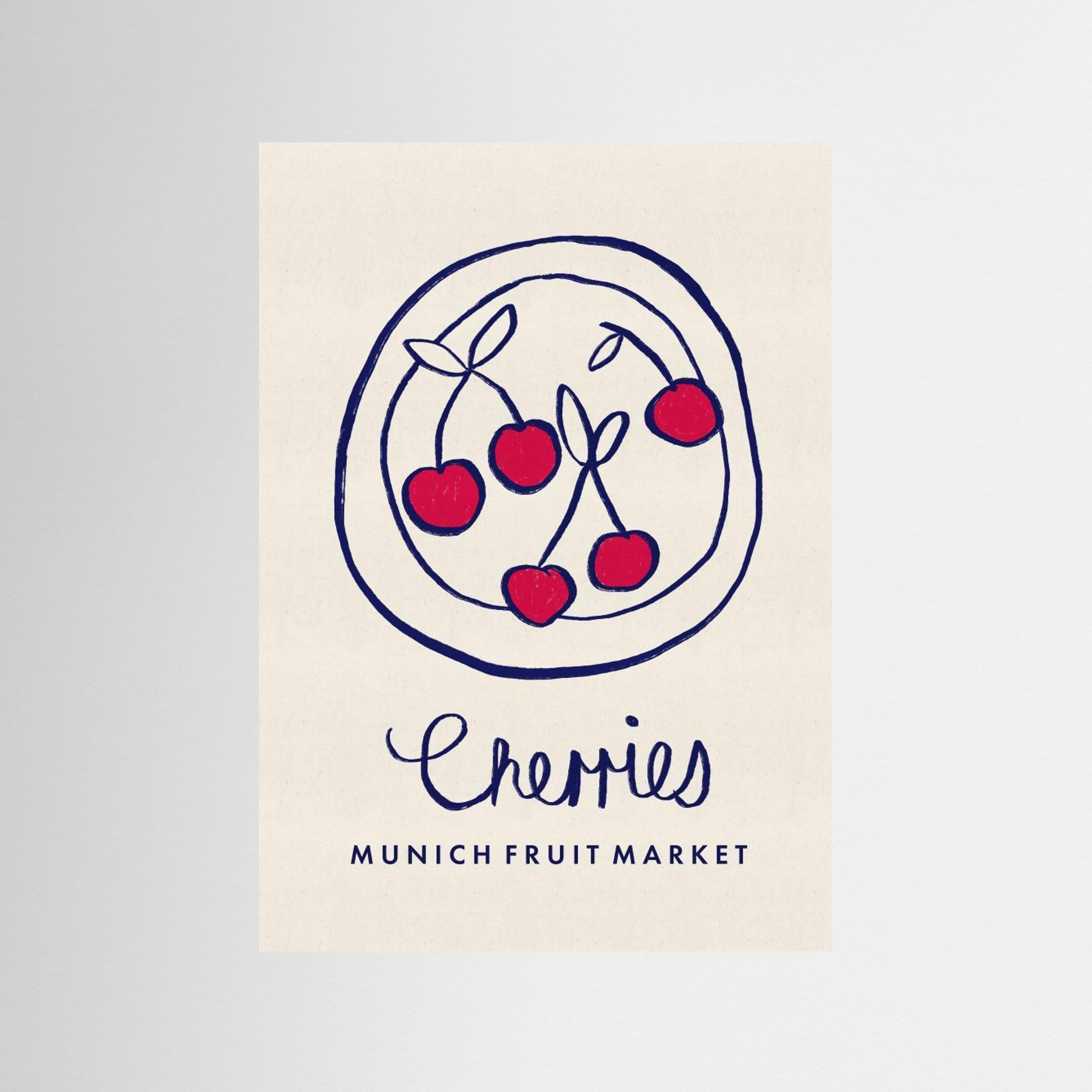 Cherries Munich Food Market Germany by Dirkie Nell