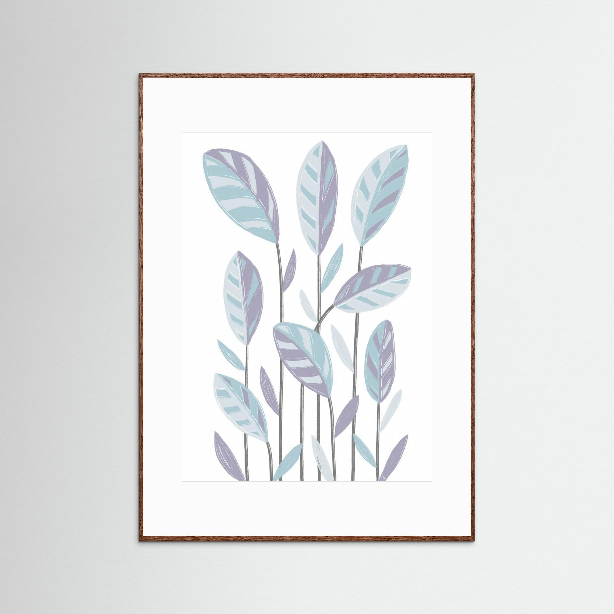 Funky Plants Blue by Martina